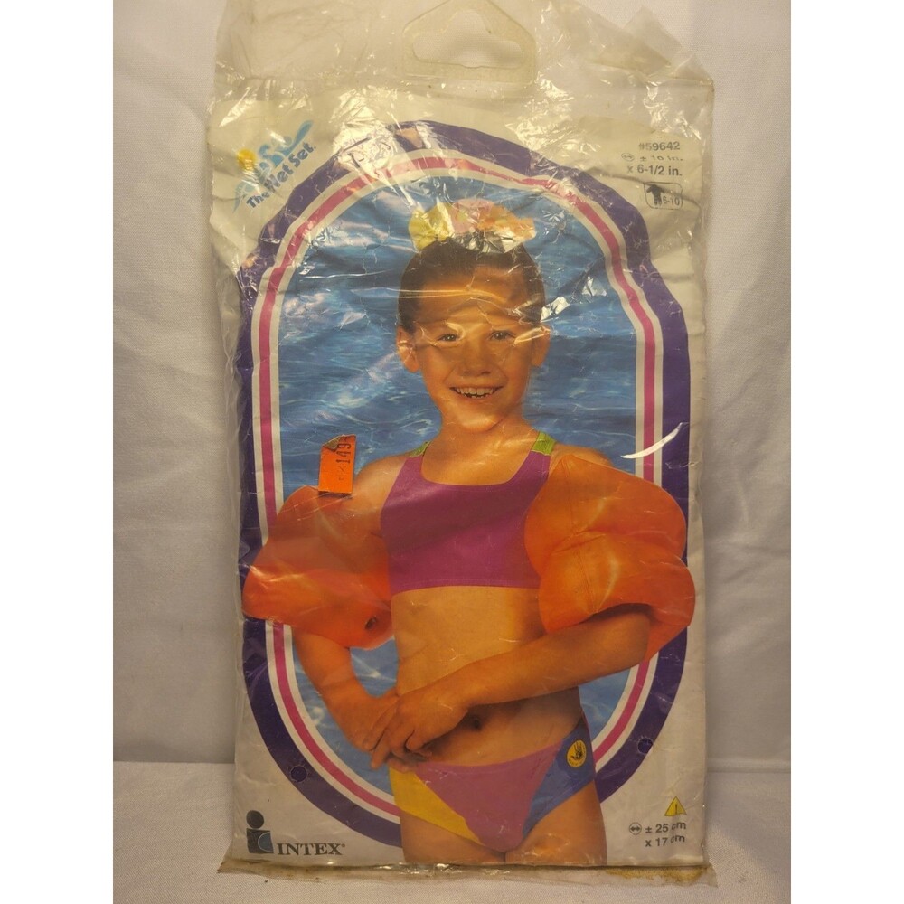 New Intex The Wet Set Inflatable Arm Bands 59642 Made In 1996 Vintage Sealed